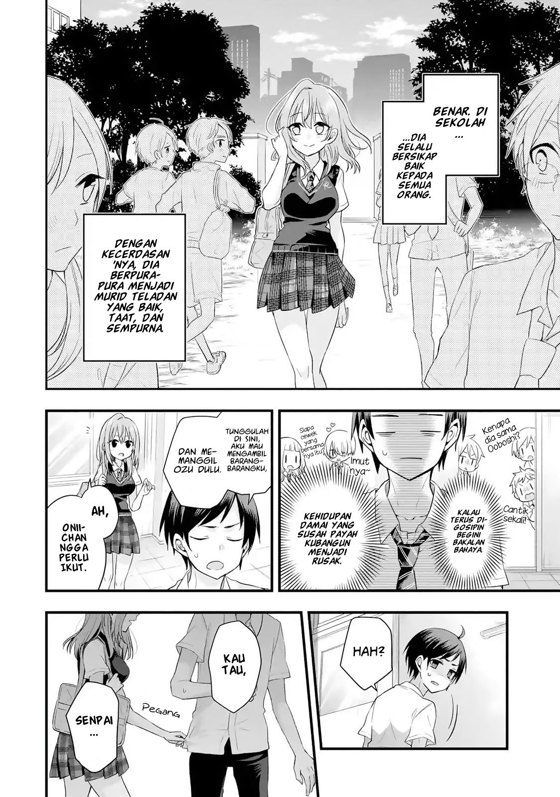 Tomodachi no Imouto ga Ore ni Dake Uzai Chapter 01.2 Bahasa Indonesia